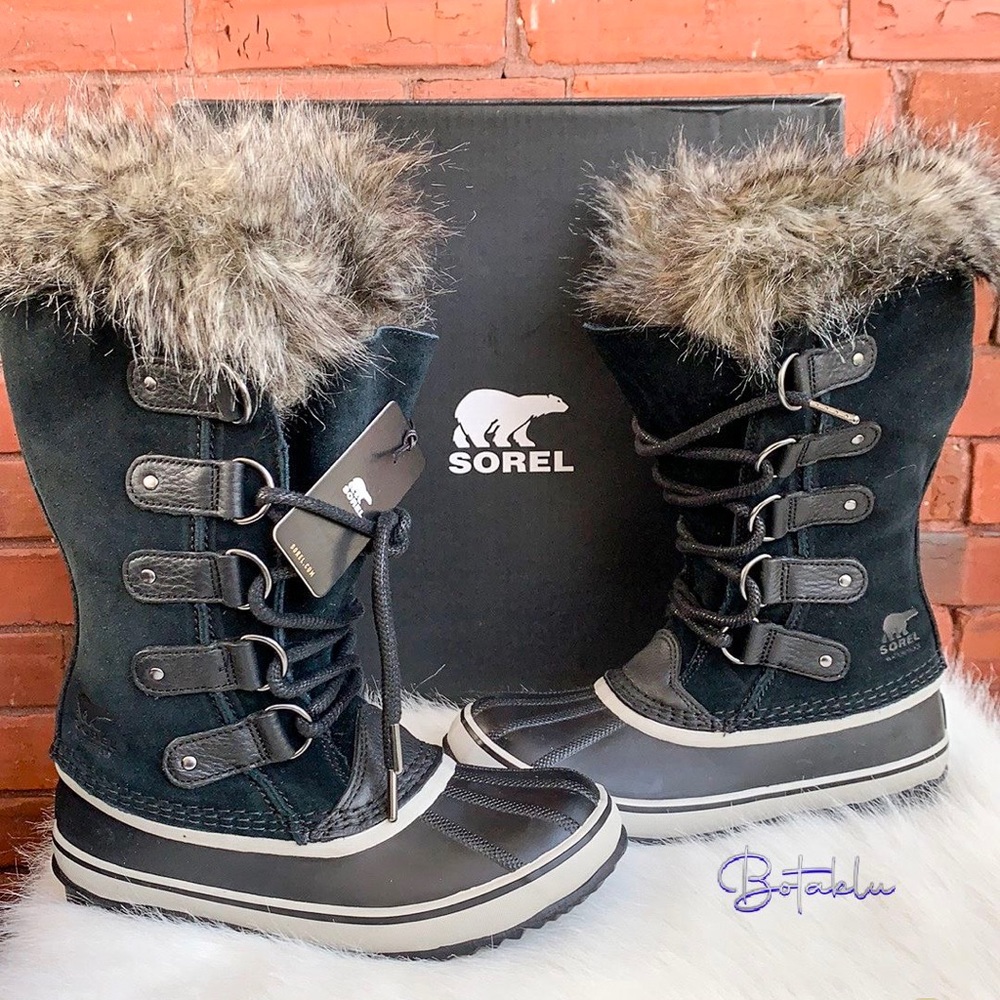 SOREL NEW! Joan of Arctic Waterproof Fur Cuff Tall Lace Up Winter Snow Boots - Picture 10 of 16